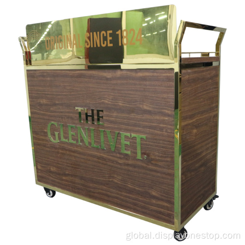 Metal Custom Trolley Wine Cabinet Wine Metal Promotion Trolly Factory